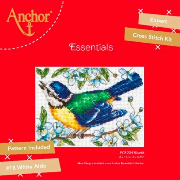 товар Набор для вышивания Anchor "Blue Tit" /Синица/ 8*11см, MEZ Венгрия, PCE204 
