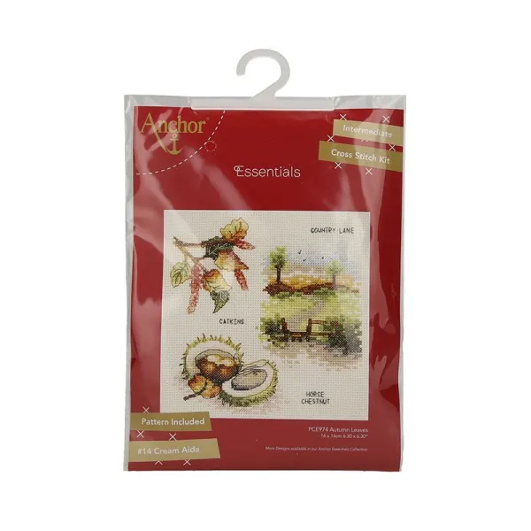 товар Набор для вышивания Anchor "Autumn Leaves" /Осенние листья/ 16*16см, MEZ Венгрия, PCE974 