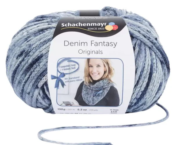 Denim Fantasy /Деним Фэнтази/ пряжа Schachenmayr Originals, MEZ, 9807831 (00050, *, navy denim темно-синий деним, темно-синий)